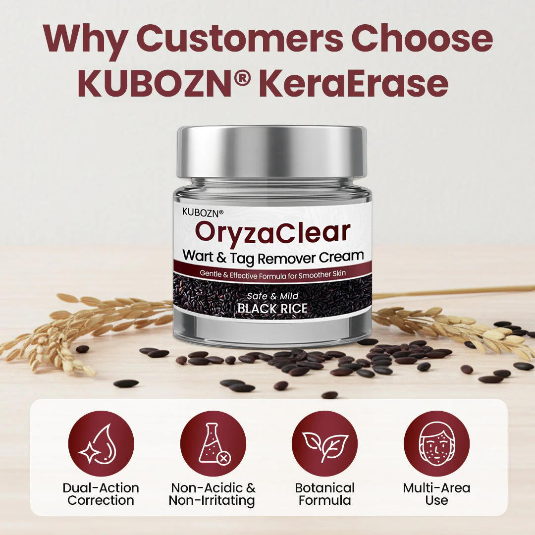 ⭐KUBOZN® OryzaClear – Black Rice Softening Cream · Botanical Care for Skin Tags & Uneven Texture - Image 5