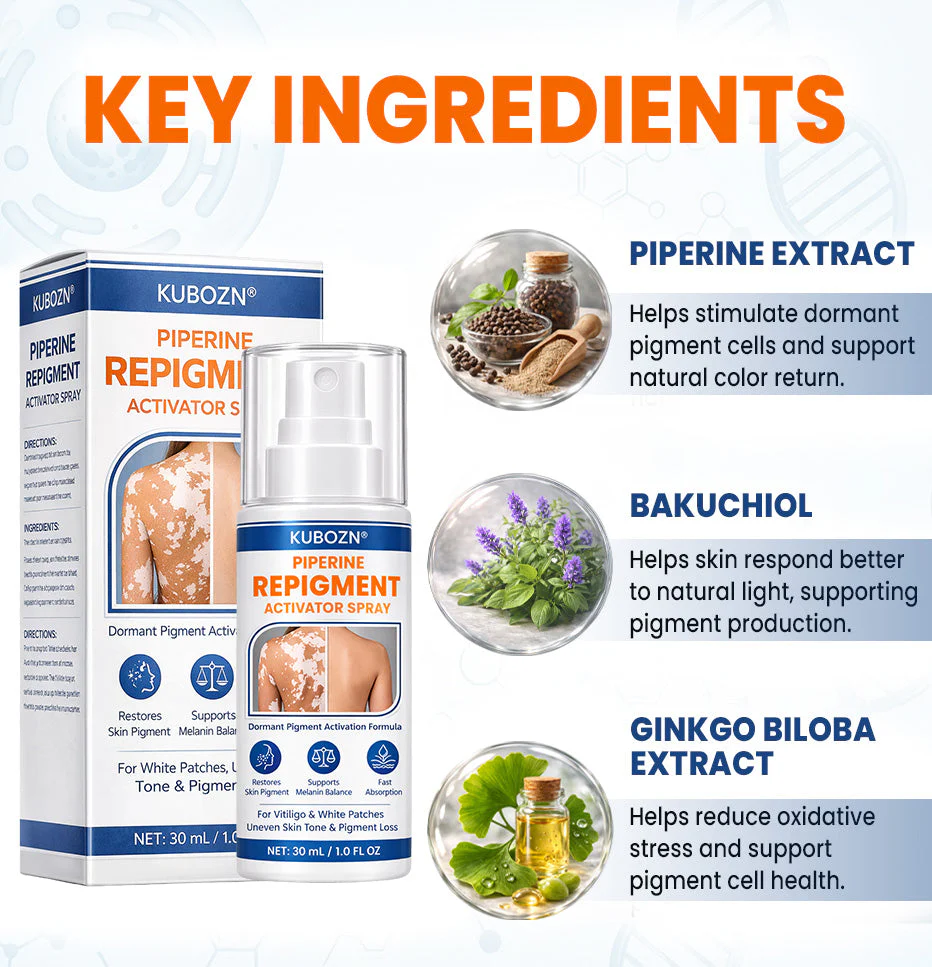 ⚡KUBOZN® Piperine Repigment Activator Spray to Reactivate Dormant Pigment Cells & Restore Natural Skin Color - Image 2