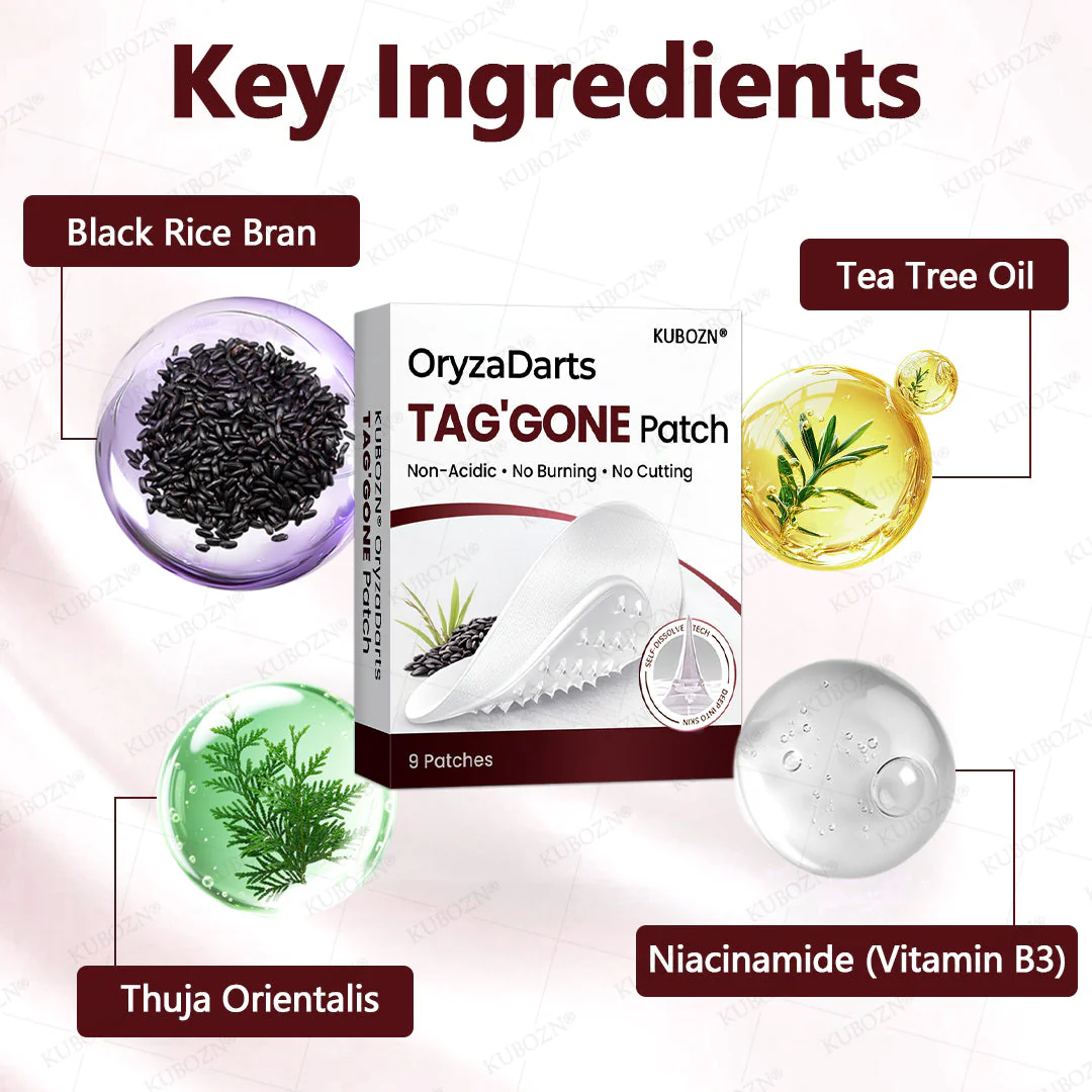 KUBOZN® OryzaDarts TAG’GONE Patch✨Pain-Free Root-Level Removal Powered by Black Rice MicroDarts. 🅱︎ - Image 5