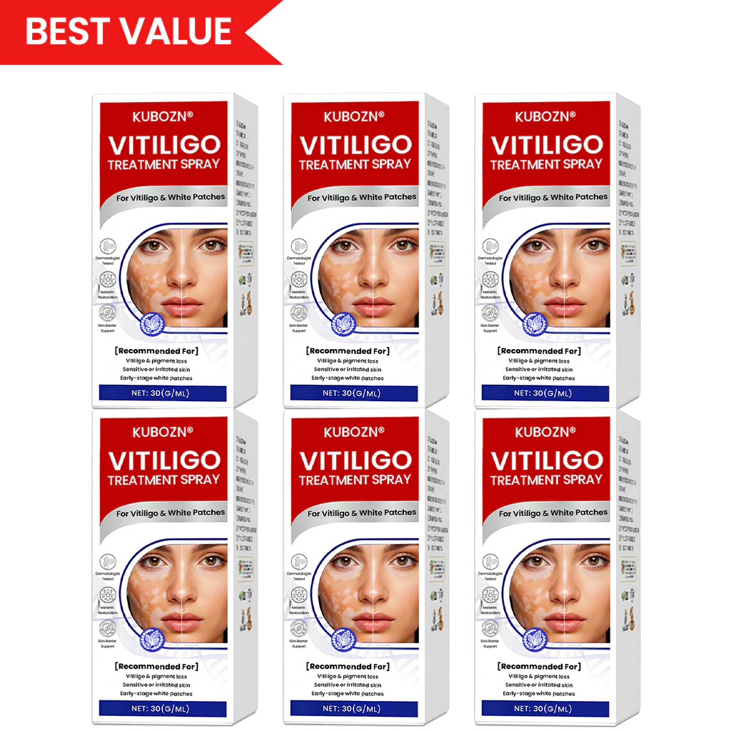 KUBOZN® Vitiligo Treatment Spray 🌿 Herbal Formula Certified — (Supports Repigmentation, Prevents New Spots, and Restores Natural Skin Tone Without Steroids) - Image 11