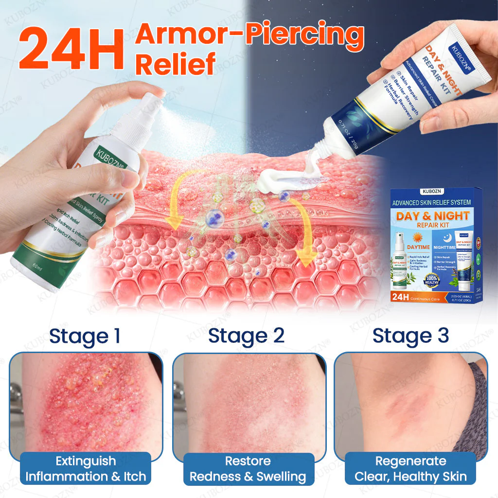 KUBOZN® Eczema Day & Night Repair System - 100% Steroid-Free Relief Duo for Intense Itch, Redness & Broken Skin (offer) - Image 6