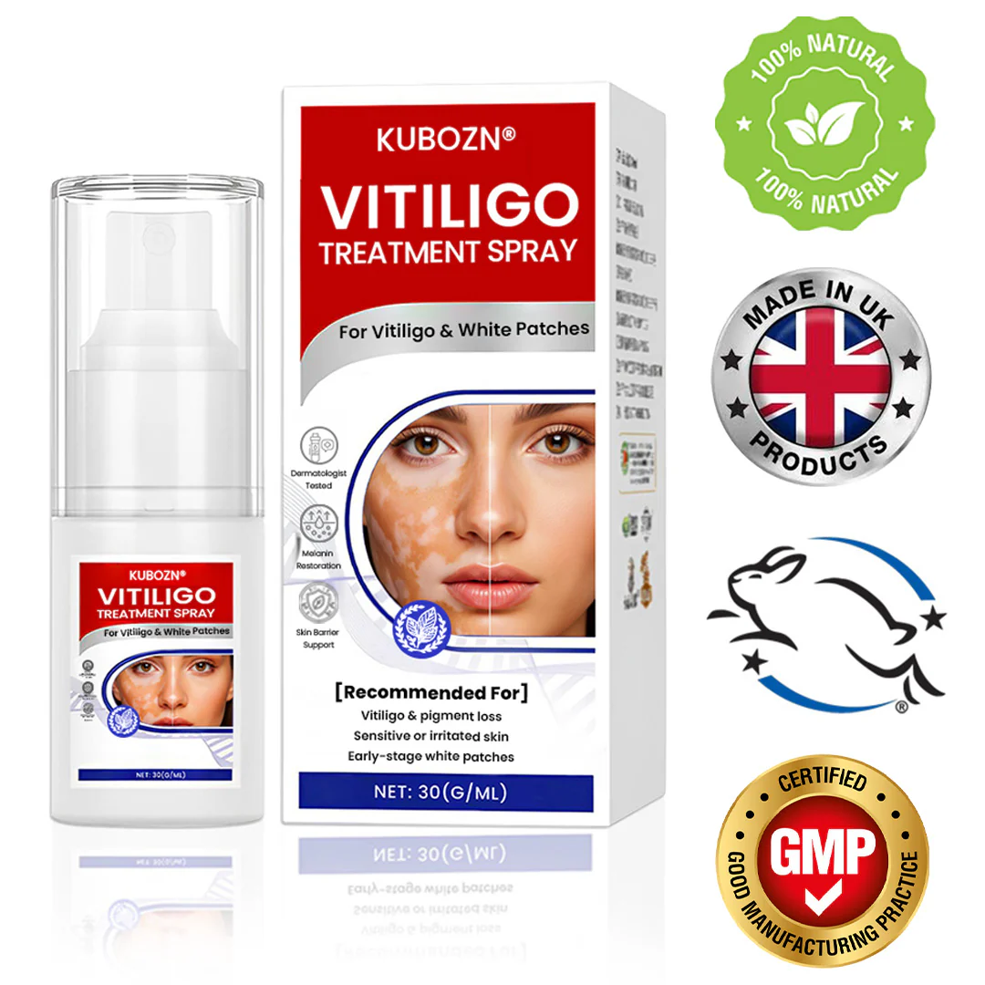 KUBOZN® Vitiligo Treatment Spray 🌿 Herbal Formula Certified — (Supports Repigmentation, Prevents New Spots, and Restores Natural Skin Tone Without Steroids)