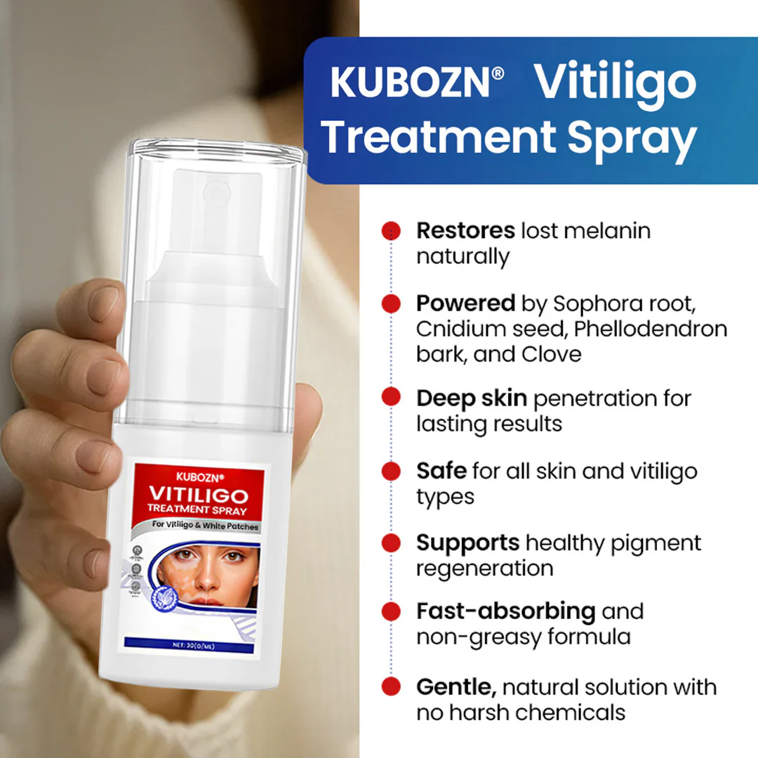 KUBOZN® Vitiligo Treatment Spray 🌿 Herbal Formula Certified — (Supports Repigmentation, Prevents New Spots, and Restores Natural Skin Tone Without Steroids) - Image 7