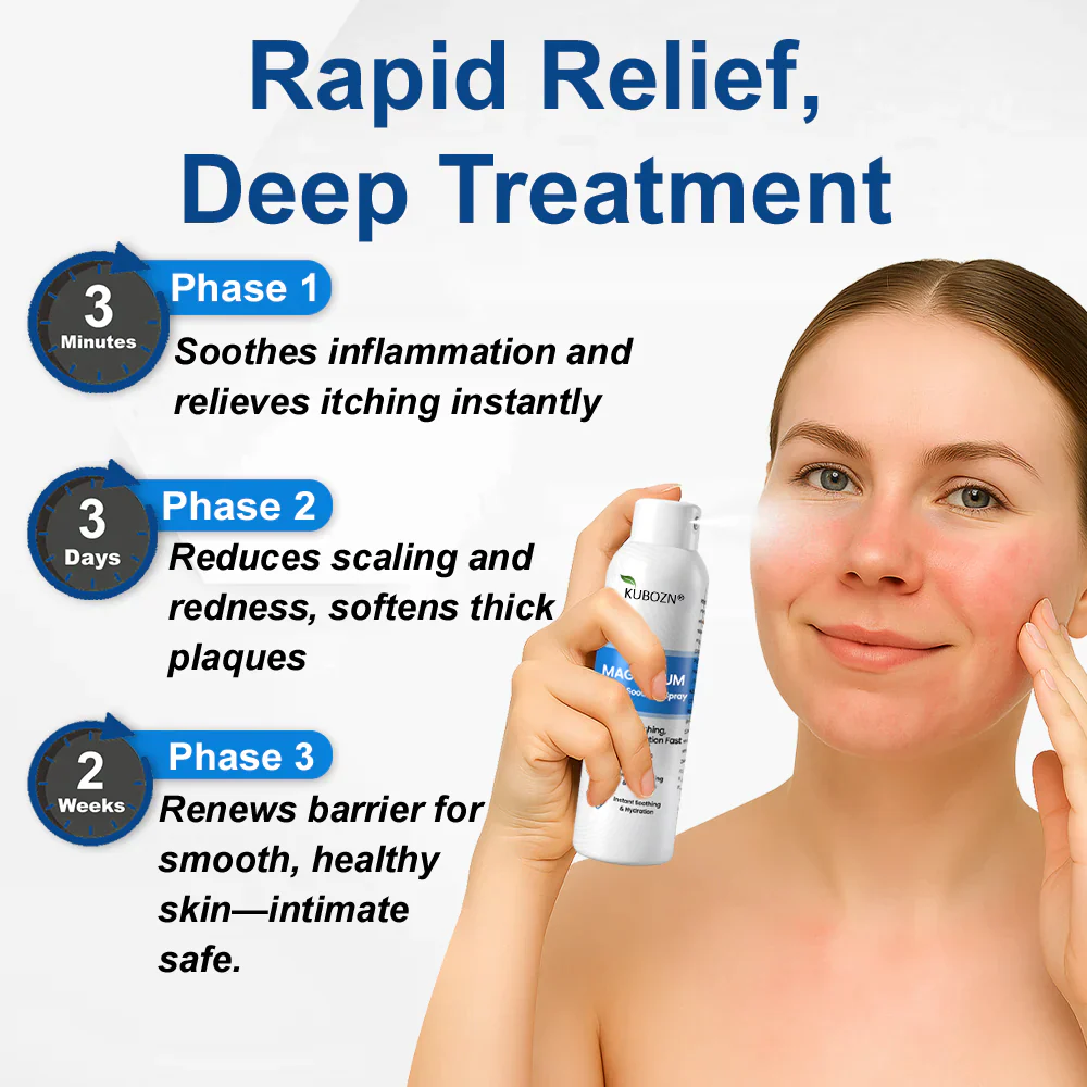 ✅ Official Store: KUBOZN® Magnesium Herbal Psoriasis Spray 👨‍⚕️ MHRA Approved (Relieves psoriasis and eczema, improves bacterial infections in the genital area, treats acne and warts) - Image 8