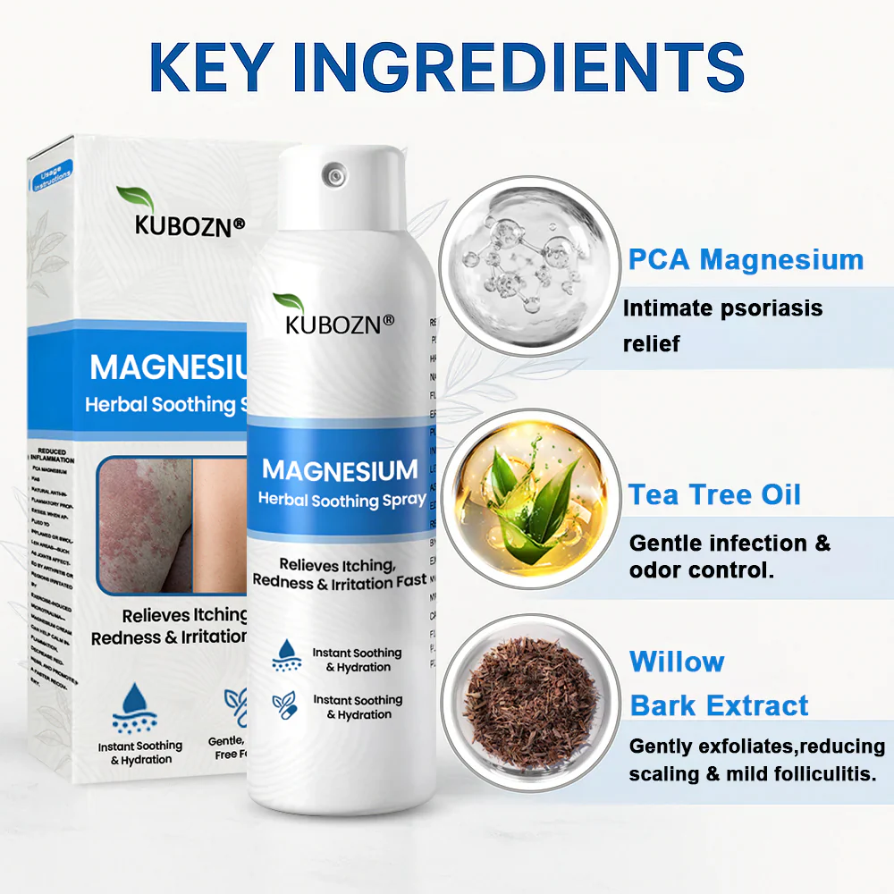 ✅ Official Store: KUBOZN® Magnesium Herbal Psoriasis Spray 👨‍⚕️ MHRA Approved (Relieves psoriasis and eczema, improves bacterial infections in the genital area, treats acne and warts) - Image 12