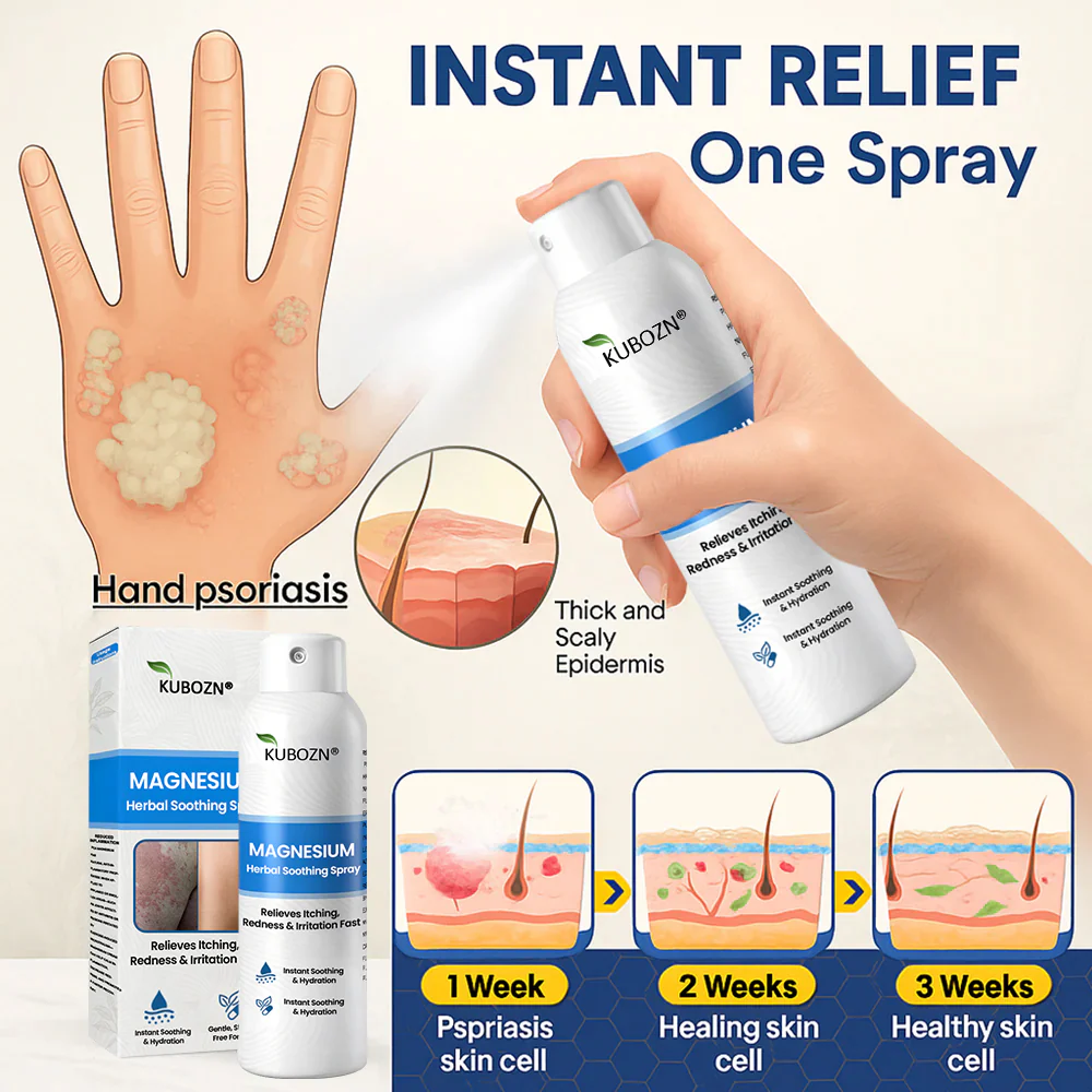 ✅ Official Store: KUBOZN® Magnesium Herbal Psoriasis Spray 👨‍⚕️ MHRA Approved (Relieves psoriasis and eczema, improves bacterial infections in the genital area, treats acne and warts) - Image 3